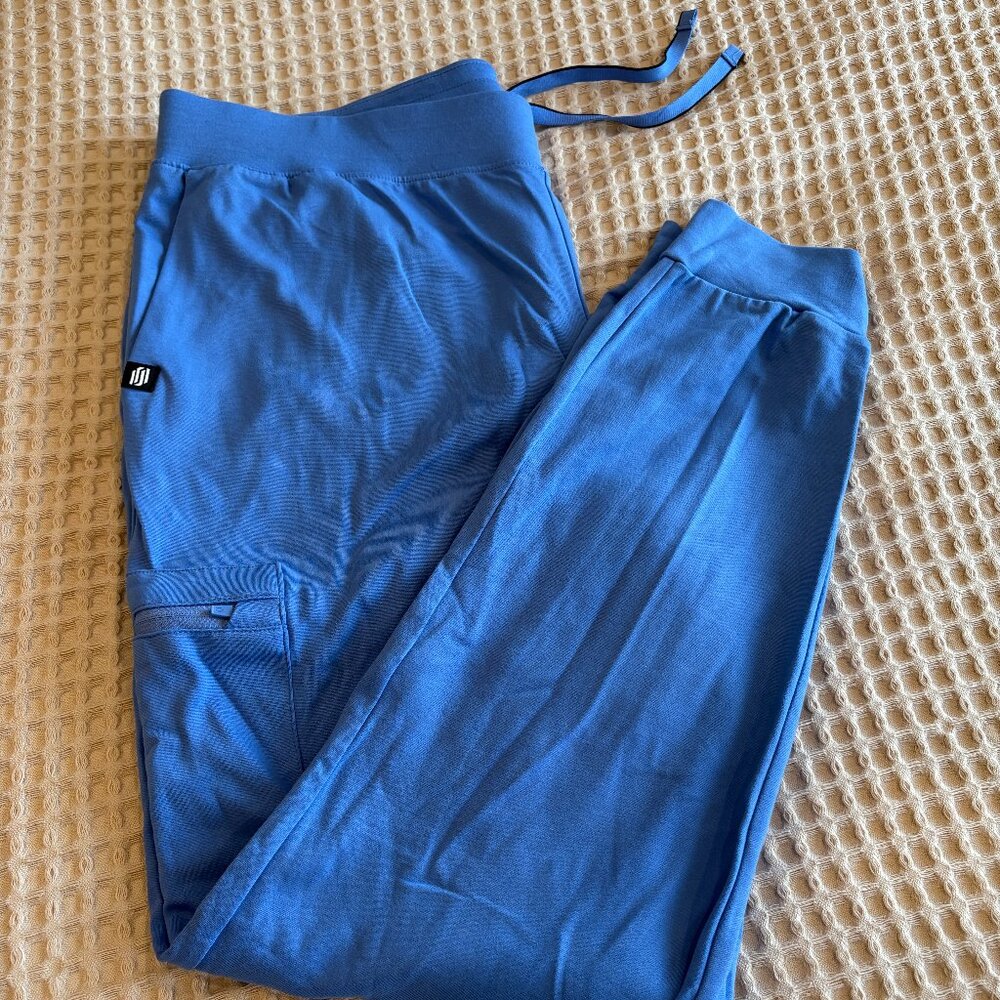omen's Rubi Ultrasoft Scrub Joggers - CEIL BLUE - XL - W40001